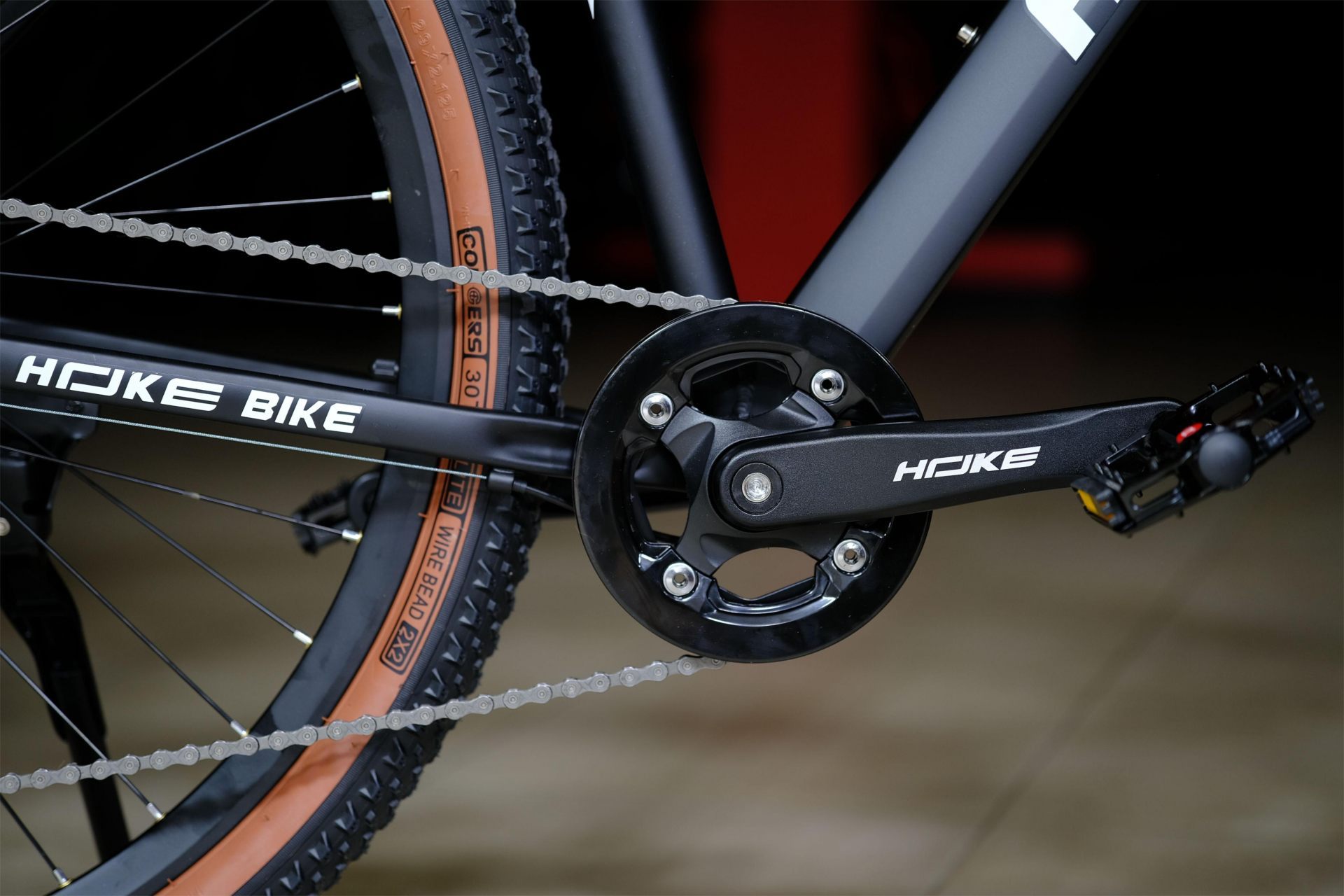 Система (шатун) алюминий 32T под квадрат Narrow Wide съёмная звезда  HOKE 6 Way Deore 29 HD матовый чёрный 17